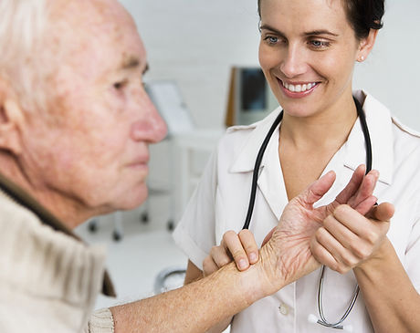 Taking the pulse of an older patient