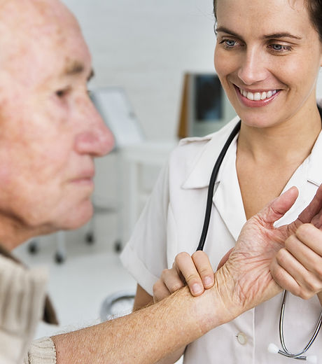 Taking the pulse of an older patient