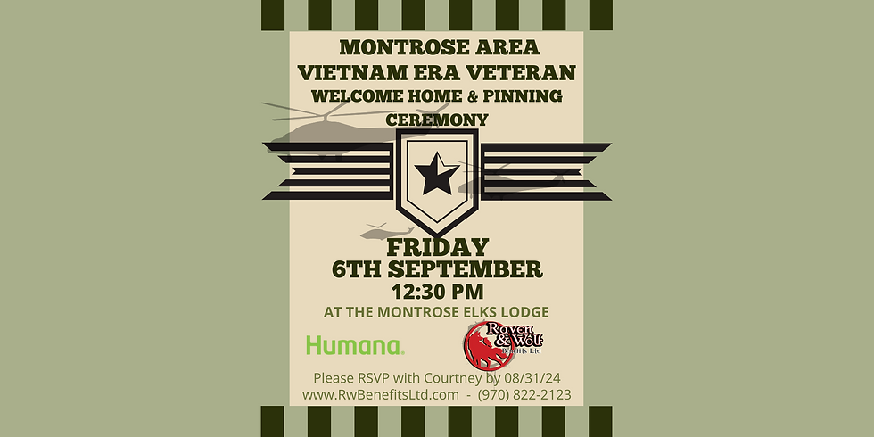 Montrose Area Vietnam Era Veteran Welcome and Pinning Ceremony