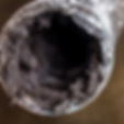 A dryer vent host filled with lint and debris.