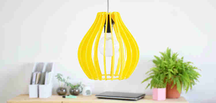 מנורת תקרה צהובה קיטה קידס