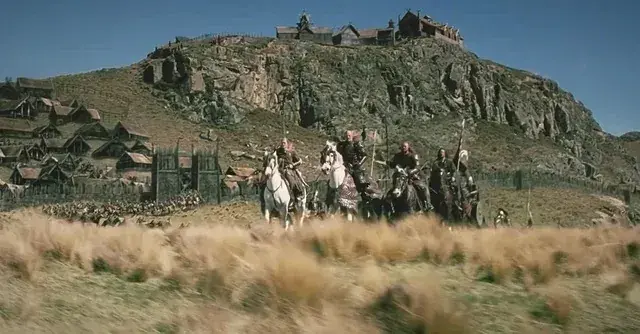 Edoras. Courtesy of New Line Cinema, reproduced here for commentary and educational purposes, not for profit, under fair use.