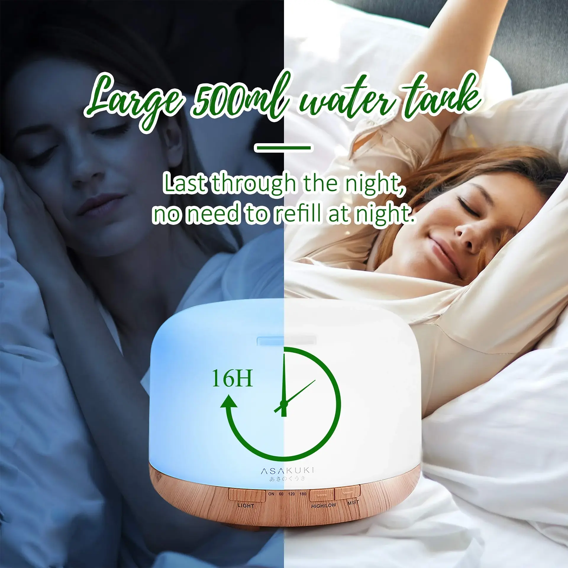 ASAKUKI Essential Oil Diffuser with Essential Oils Set
