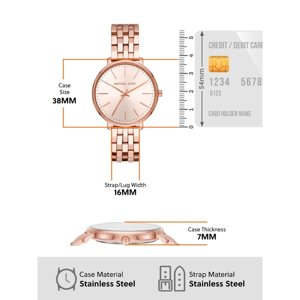 Michael Kors Pyper Rose Gold-Tone Watch