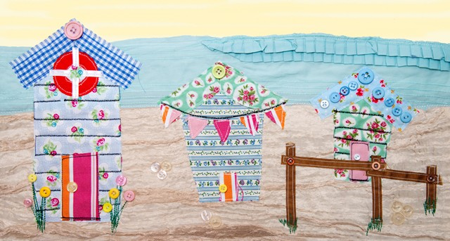Illustration can use so many different types of mediums; this one is fabric, old shirts, ribbons and buttons.