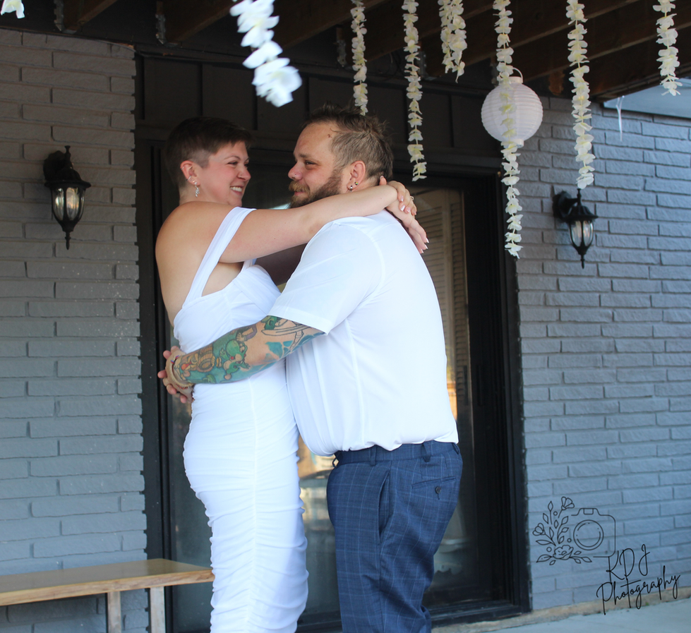 Bride and groom dance