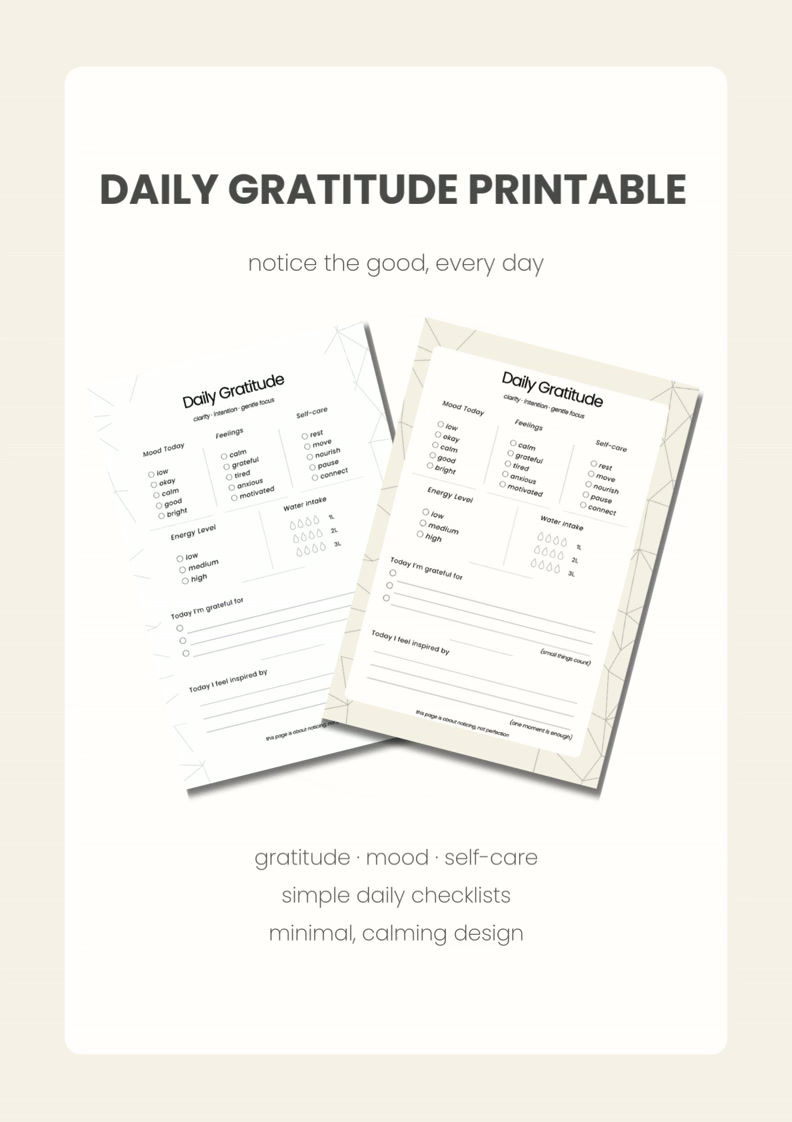 Daily Gratitude Journal