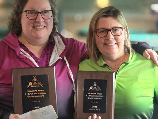 Janet Ritcey Survives Hill-Hill Match Versus Angie Kilbride For 2026 Women's Open Provincial 9-Ball Title