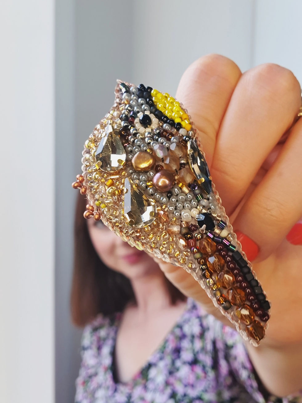 goldcrest brooch