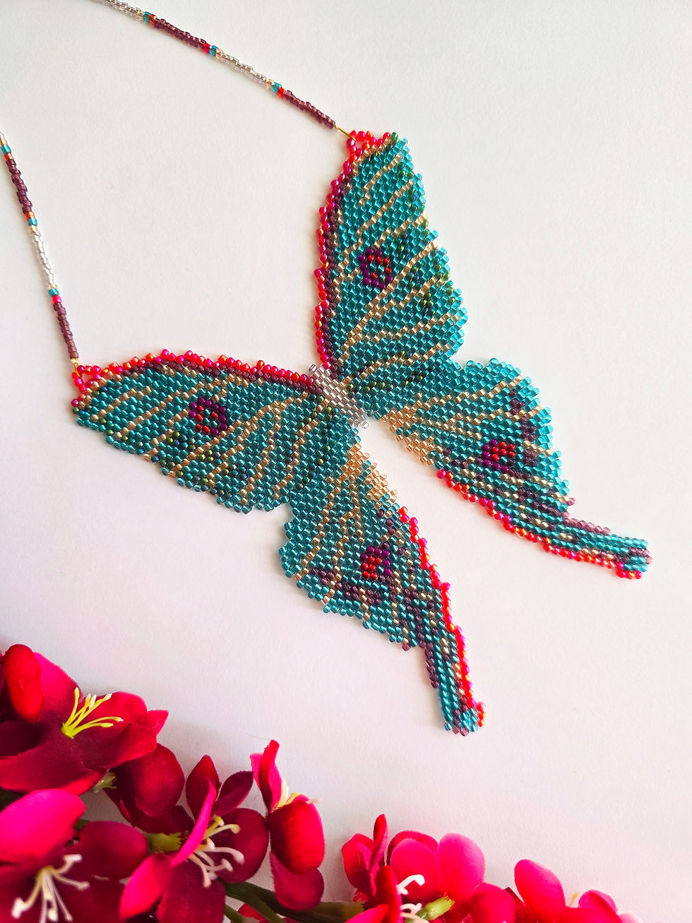 Thumbnail: Turquoise Firewing - necklace