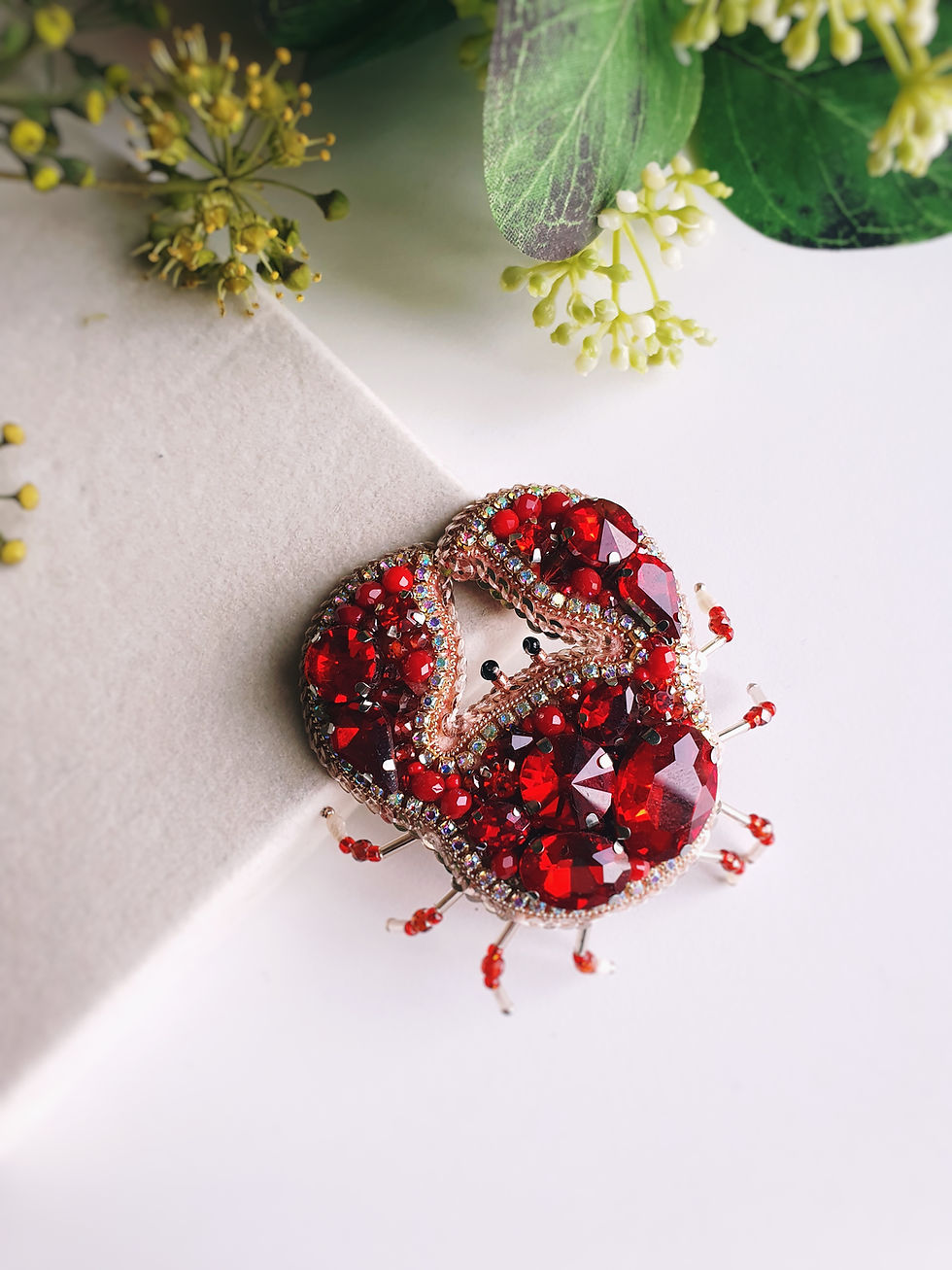 Red crab - brooch