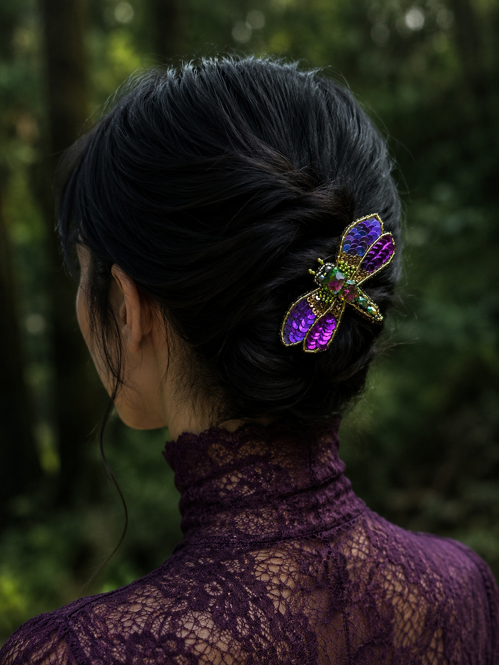 Thumbnail: Sparkly dragonfly - barrette