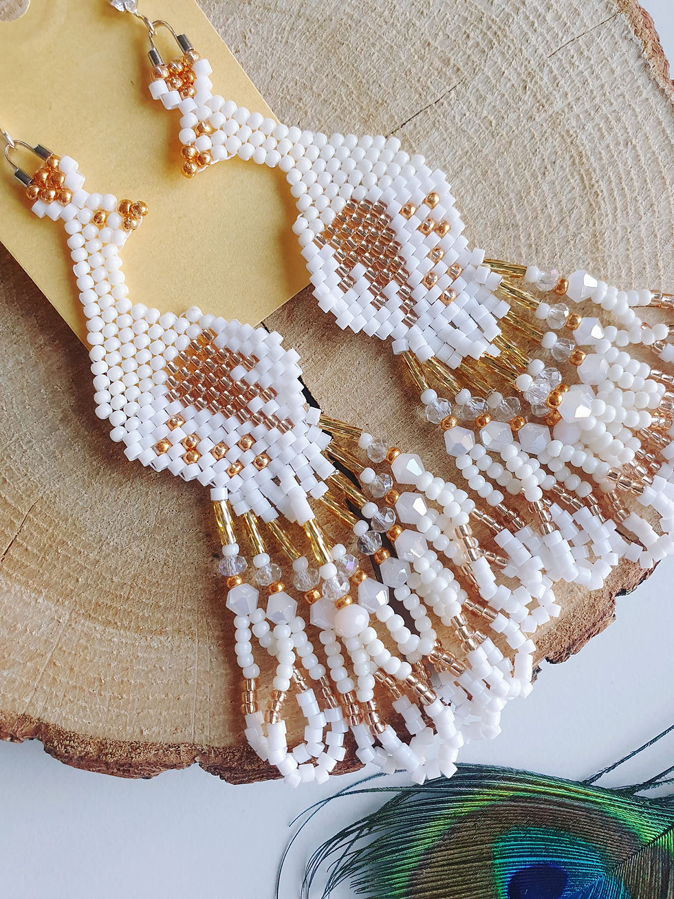 Indexkép: White peacock - earrings