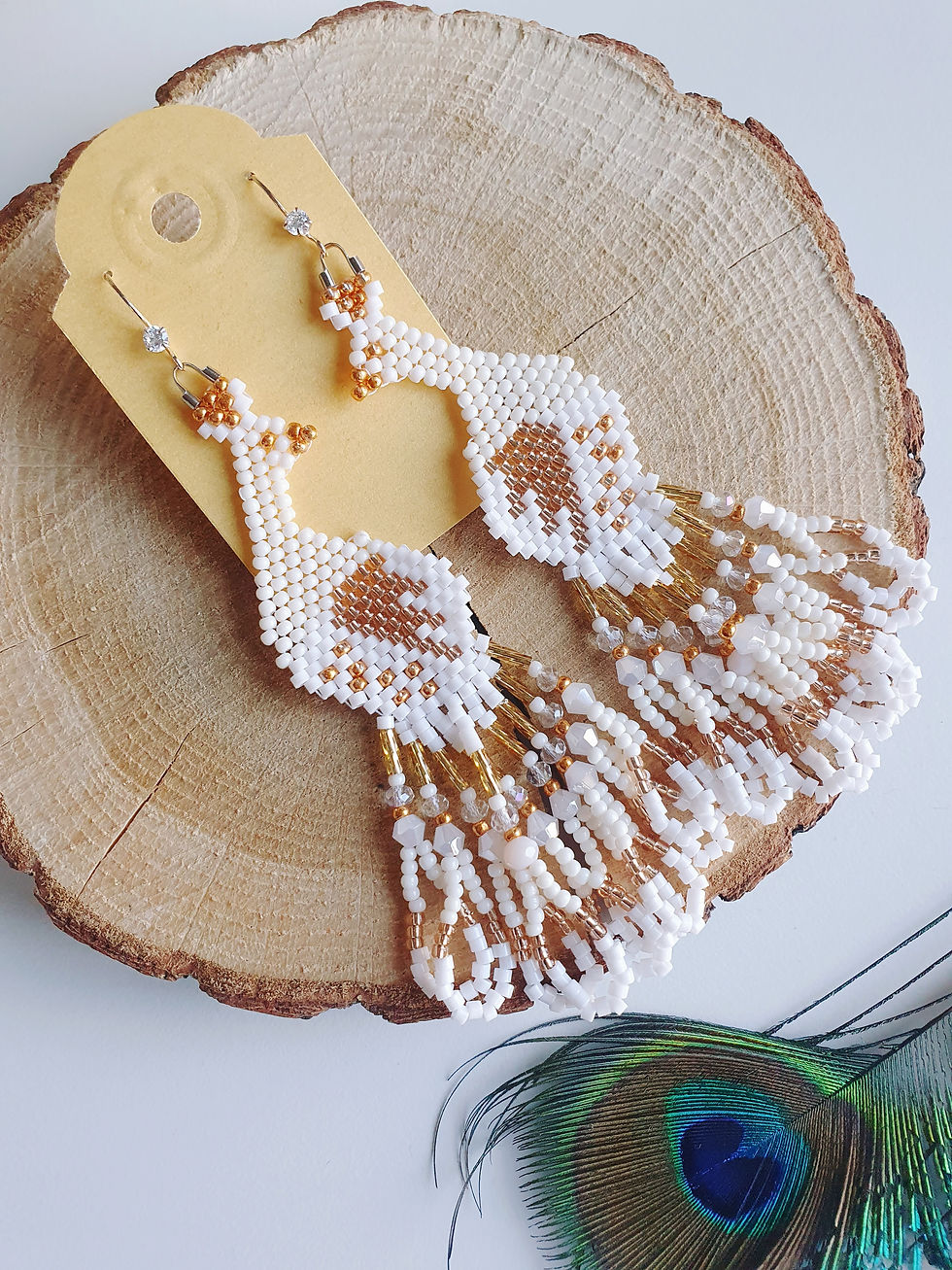 Indexkép: White peacock - earrings