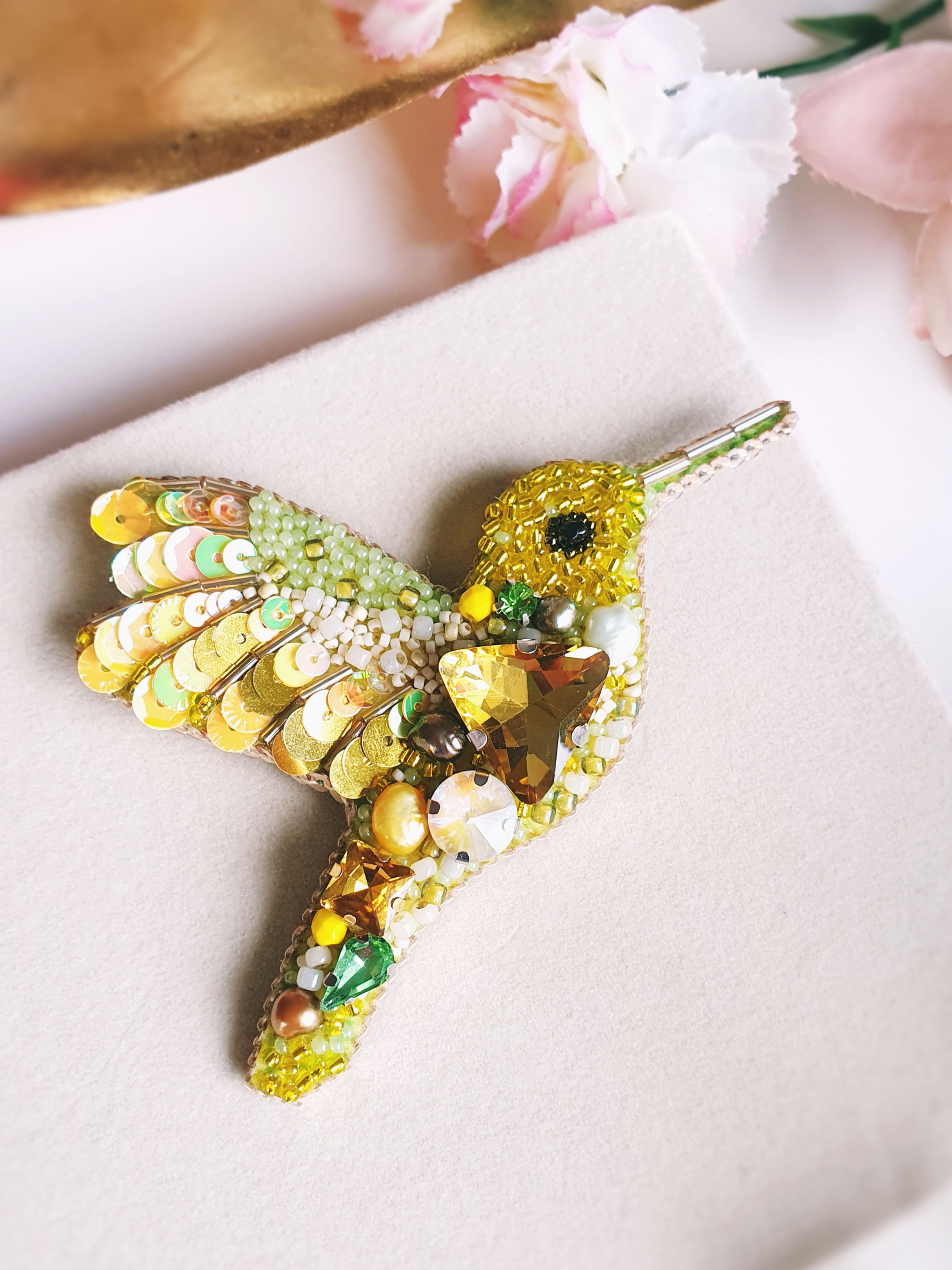 Kolibri lime - brooch