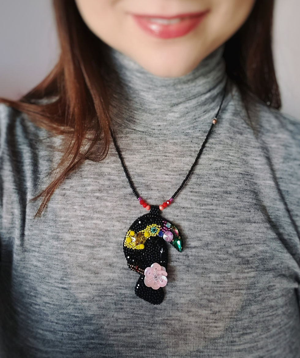 Miniaturbild: Toucan pink - necklace