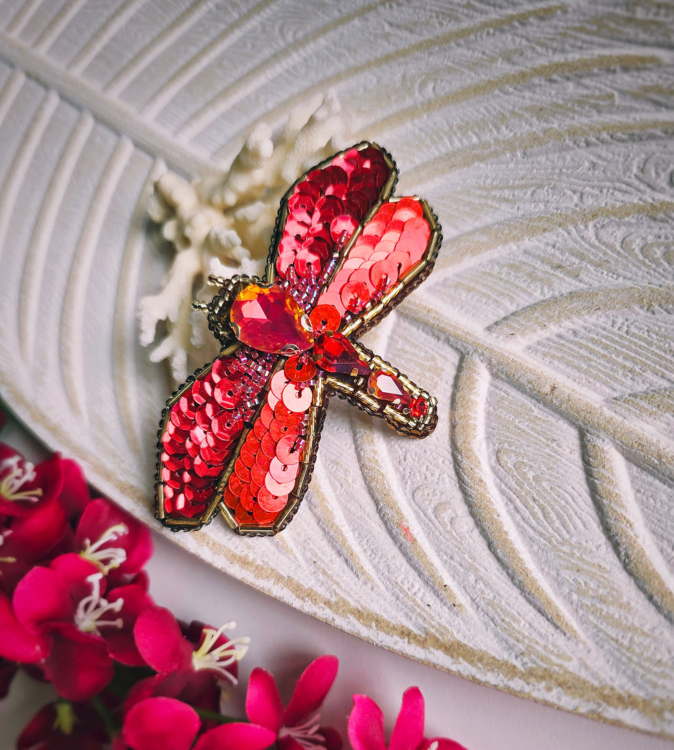 Thumbnail: Sparkly dragonfly - barrette
