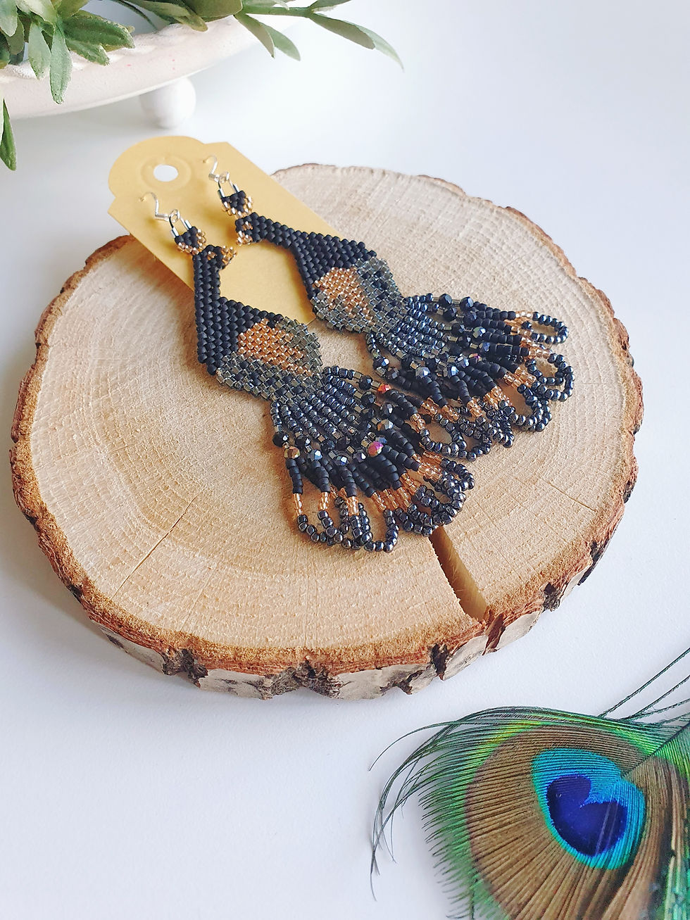 Indexkép: Black peacock - earrings