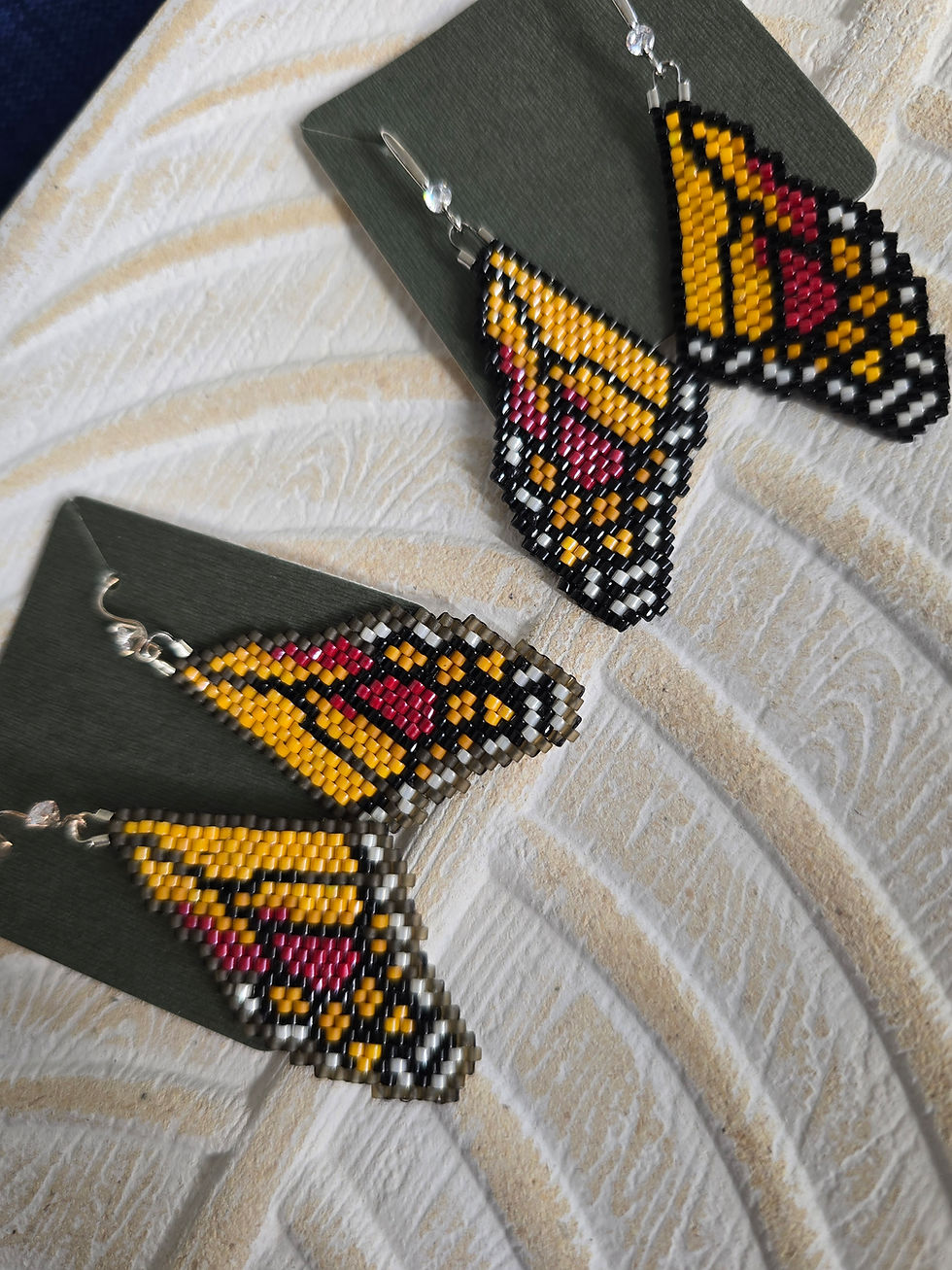Thumbnail: Monarch butterfly wings - earrings