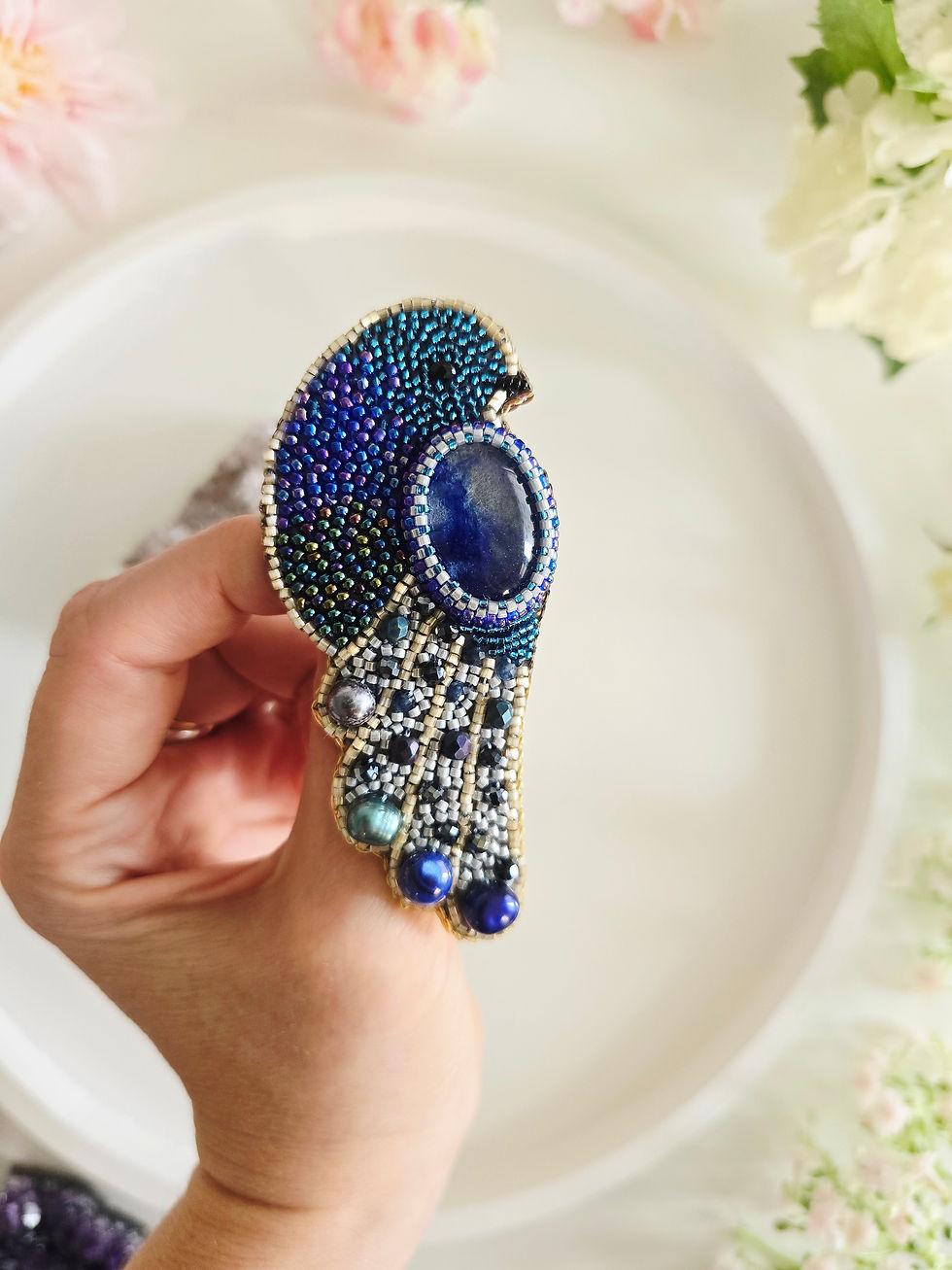 Thumbnail: Blue birdie - brooch