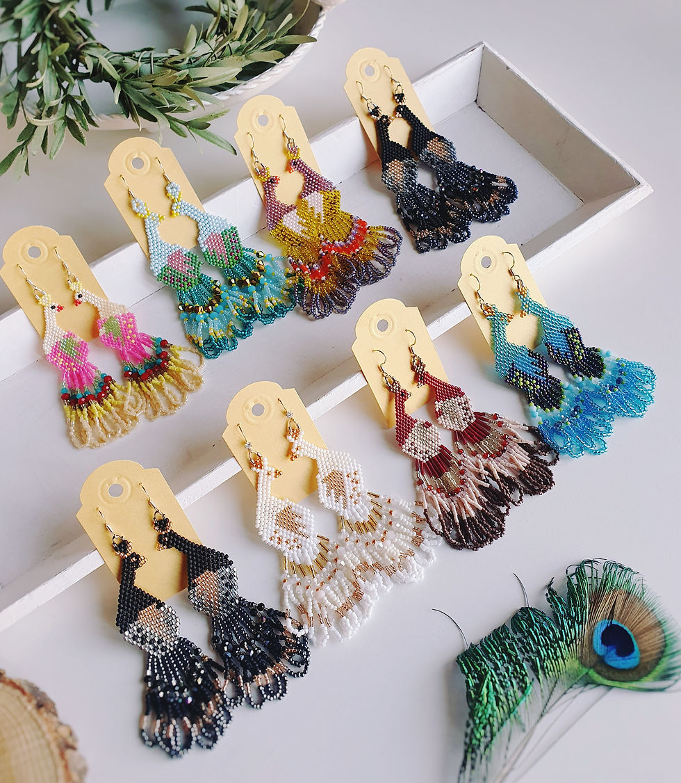 Indexkép: Blue peacock - earrings