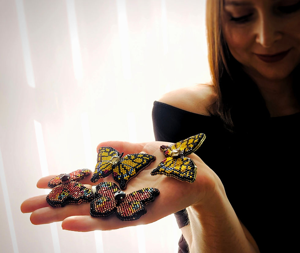 Miniaturbild: Swallowtail butterfly - small hairclip