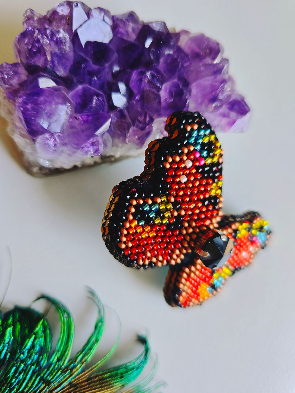 Thumbnail: Peacock butterfly - small hairclip
