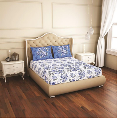 Anit-Bacterial king-size Bedsheets with Big flower print