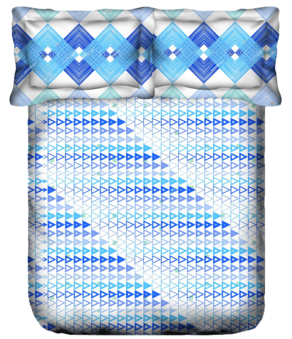 Portico Sparkle Bedsheets with Triangular Print