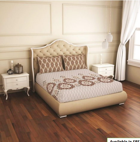 Thumbnail: Anit-Bacterial king-size Bedsheets with Circular designer print