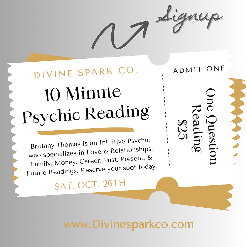 10 Minute Psychic Reading With Brittany Thomas