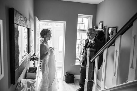A moment with a loved one before the ceremony — OL and JULIE wedding