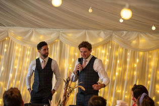The best men giving a speech — MATT and JENNA wedding