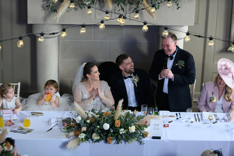 A speech at the wedding reception — JAMES and KIRSTEN wedding