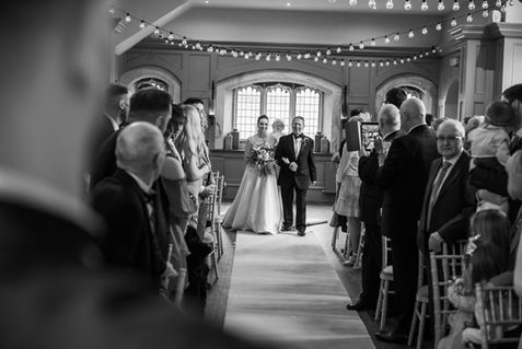 Walking down the aisle — JAMES and KIRSTEN wedding