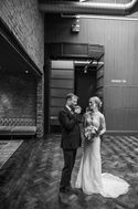 A portrait outside the ceremony room — OL and JULIE wedding