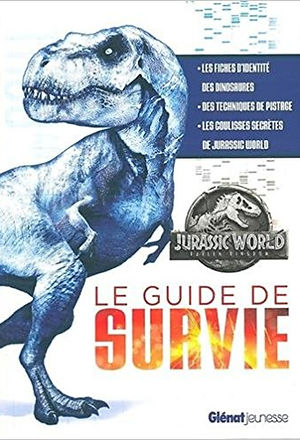 La couverture du Guide de survie avec un T-Rex stylisé