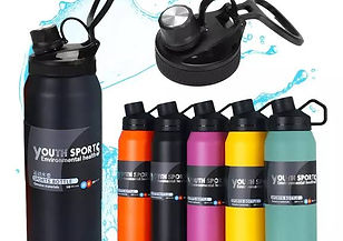 GARRAFA TÉRMICA 800ML COM CANUDO SPORT BOTTLE
