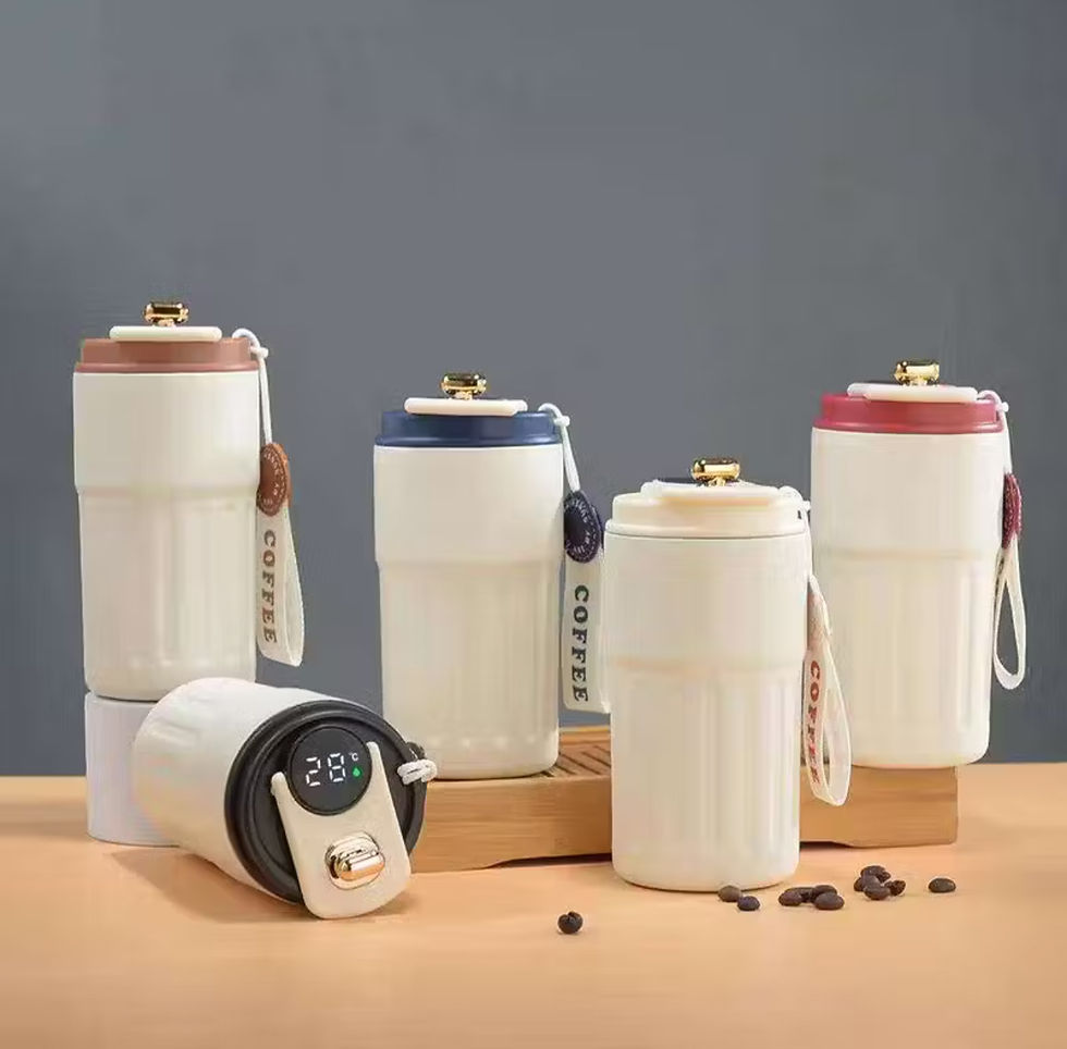 Miniatura: COPO TÉRMICO DE CAFÉ 450ML COM VISOR DE TEMPERATURA 