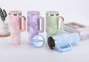 COPO TÉRMICO 1200ML MESCLADO COM CANUDO BICO