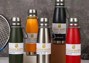 GARRAFA TÉRMICA 650ML SQUEEZE AÇO INOX