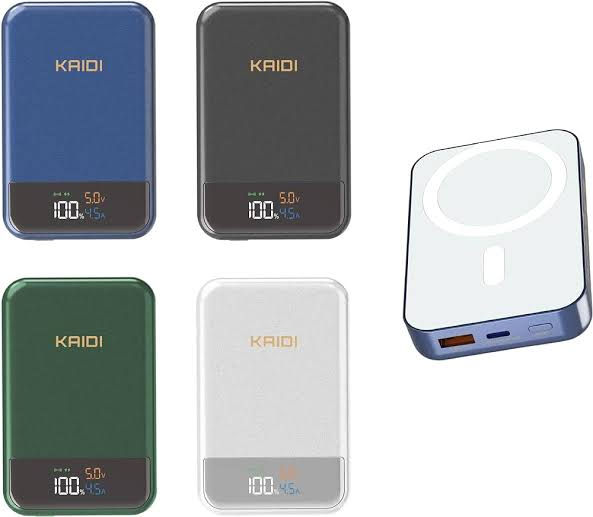Miniatura: KD-998 POWER BANK 10000 MAH CARREGADOR PORTÁTIL MAGNÉTICO DE INDUÇÃO KAIDI