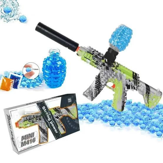 Miniatura: BRINQUEDO ARMA DE GEL ELÉTRICA RECARREGÁVEL COM BOLINHAS E ACESSÓRIOS 
