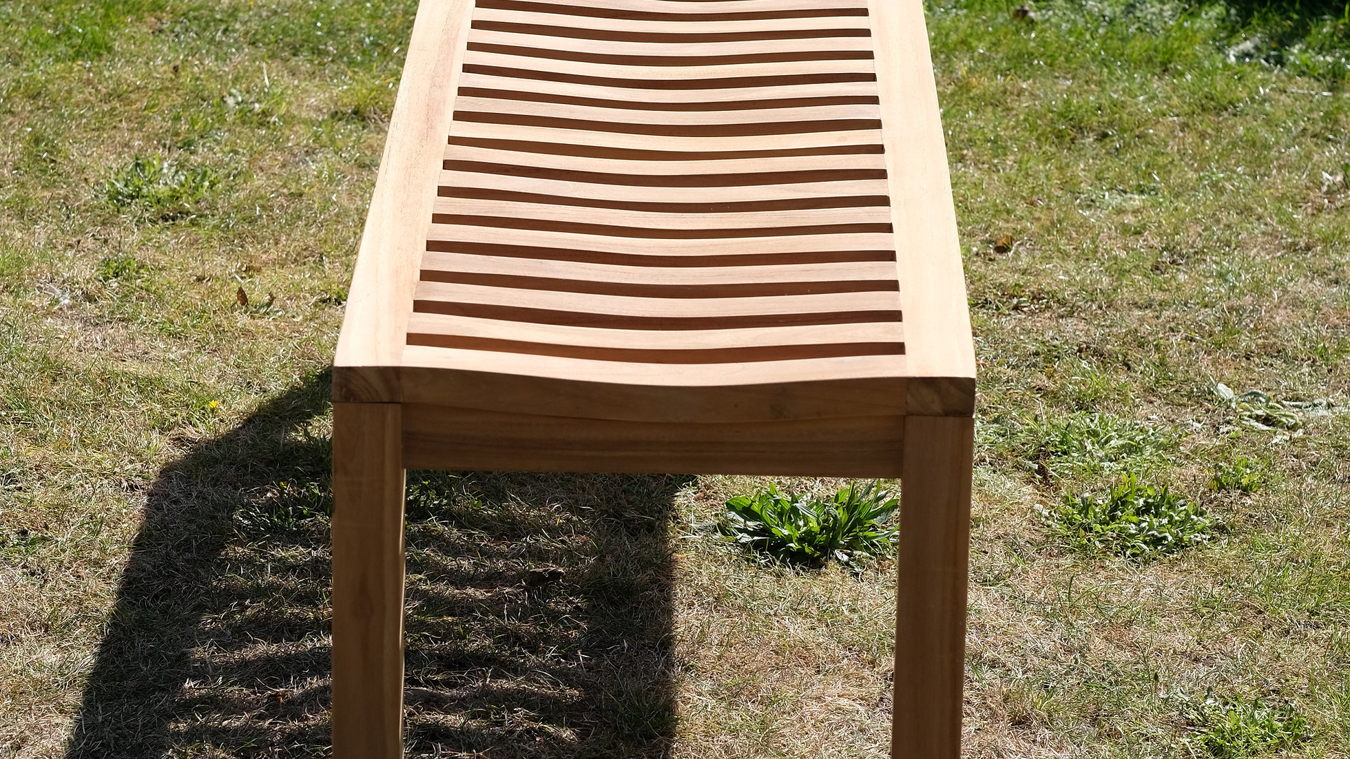 Berkeley Solid Teak Garden Backless Bench Engraved Benches