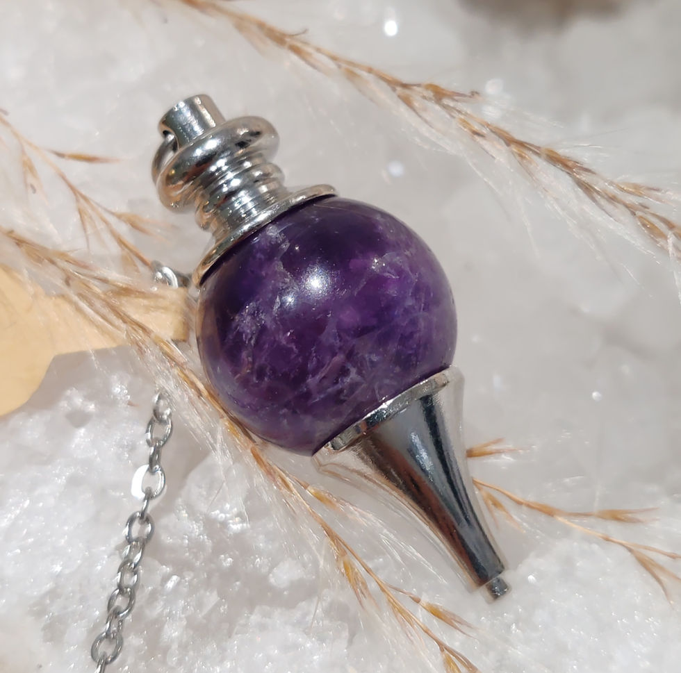 Miniature : Pendule métal et Améthyste