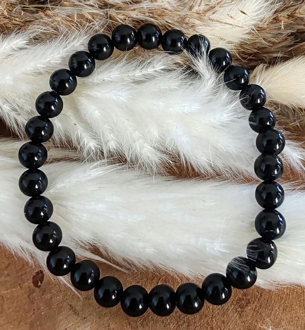Miniature : Bracelet en Obsidienne noire