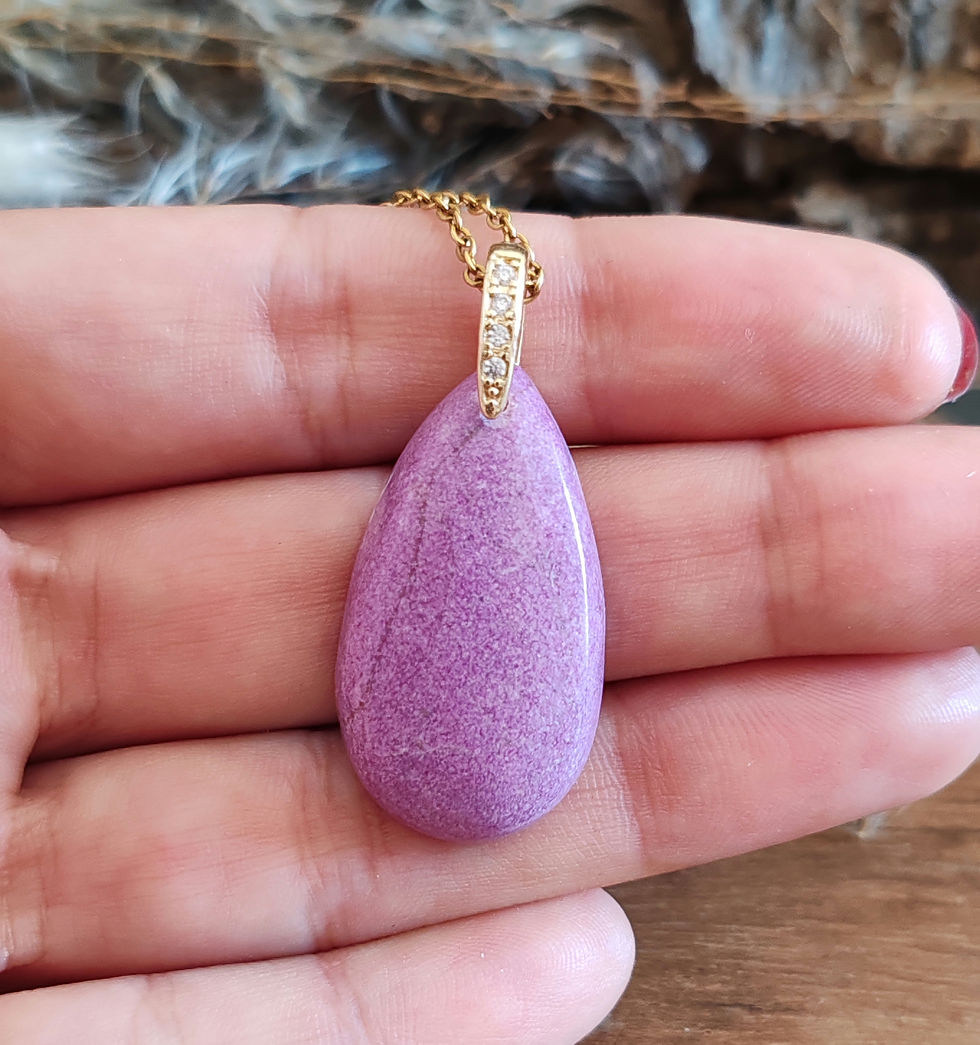 Miniature : pendentif en stichtite