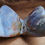 Miniature : papillon 3d en calcédoine bleue