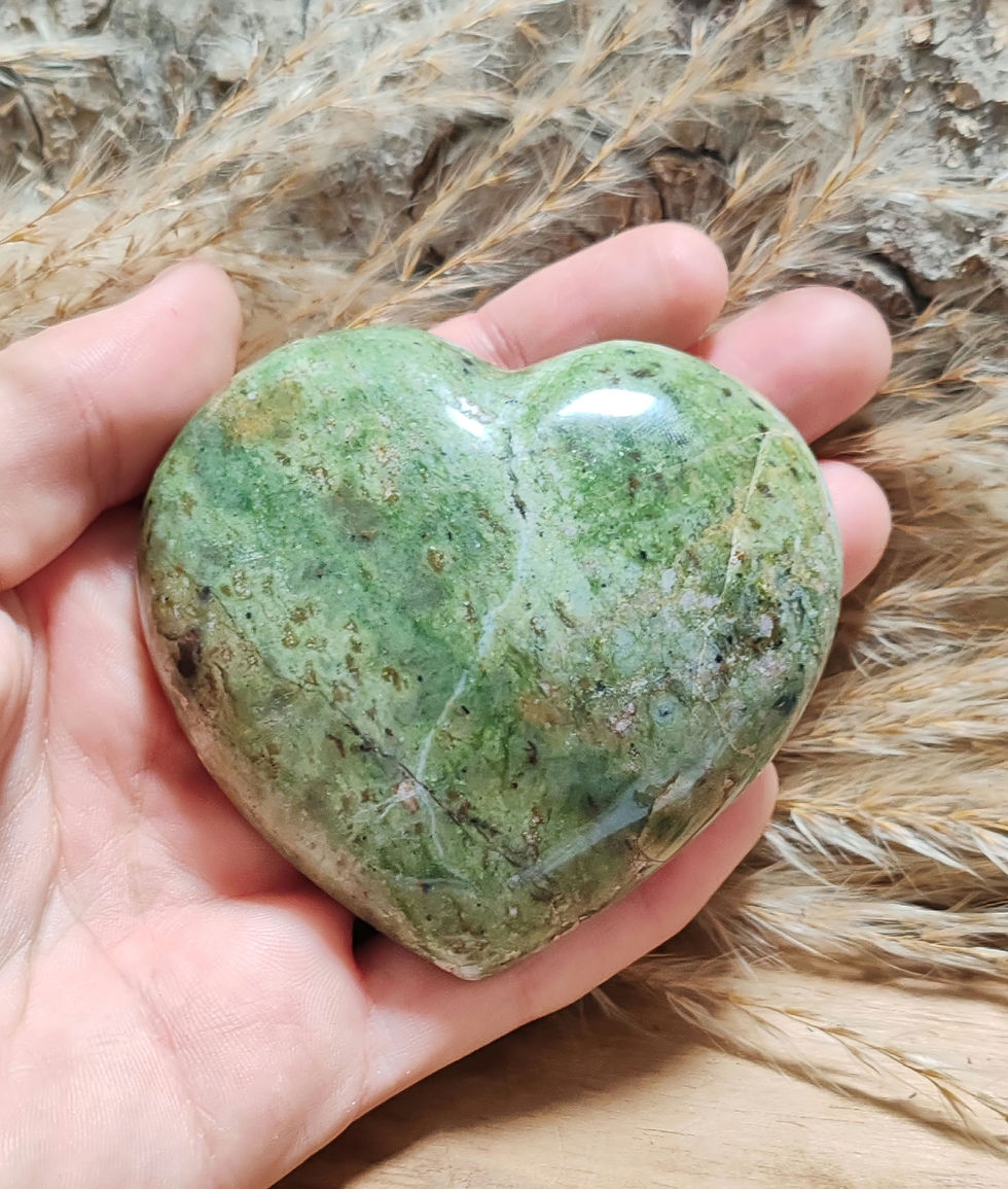 Miniature : cœur en chrysoprase