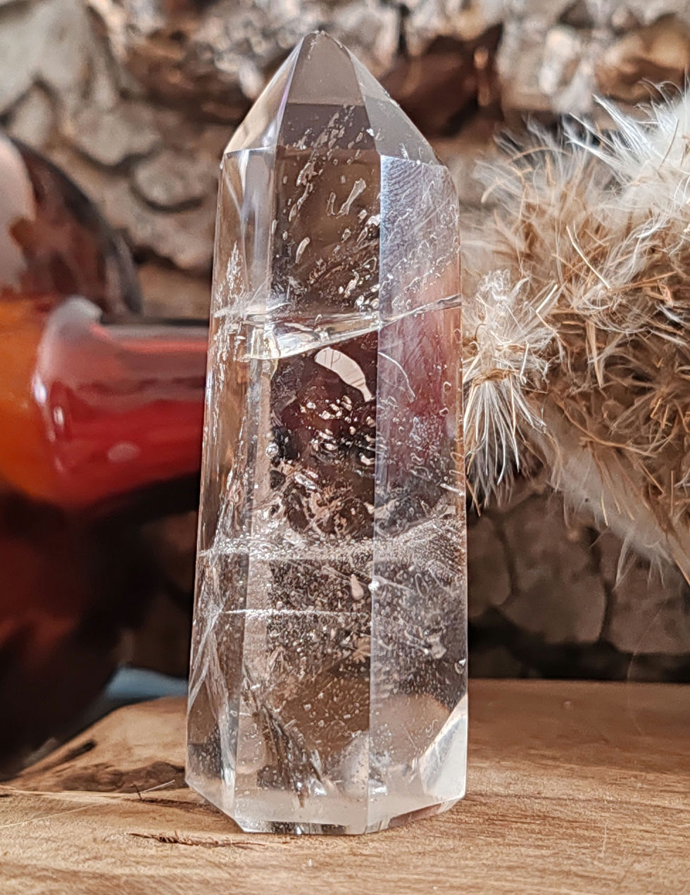 Miniature : pointe en quartz fumé cristal de roche fumé